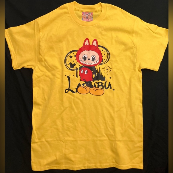 Labubu Mickey Magic Monster Kingdom Yellow Tee - Picture 2 of 4